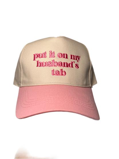 Put it on my husbands Tab embroidered Snap Back Black/Pink