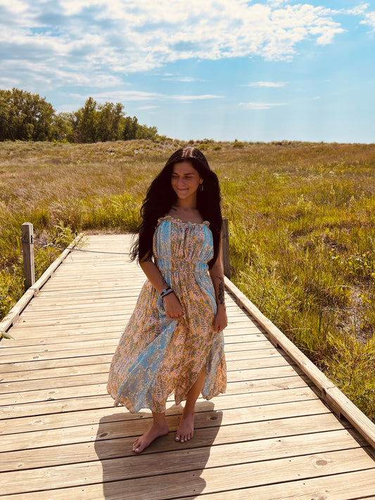 Sunset Floral Maxi Dress